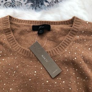 J. Crew Sequence Crewneck Tan Sweater NWT